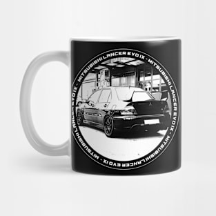 MITSUBISHI LANCER EVO IX Black 'N White 4 (Black Version) Mug